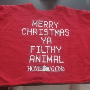 crop top "Home Alone" Christmas sweater